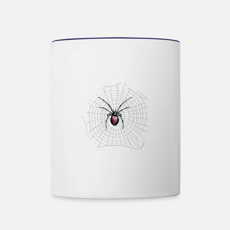 Spider web - Contrasting Mug - white/cobalt blue