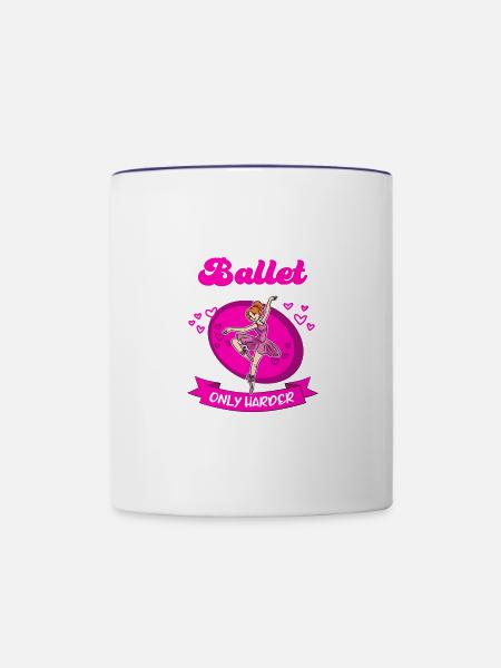 Ballettmädchen Ballerina-Tänzerin - Tasse zweifarbig - Weiß/Kobaltblau