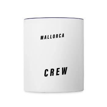 Ancre de palmier d’équipage à Majorque - Mug contrasté - blanc/bleu cobalt - Devant