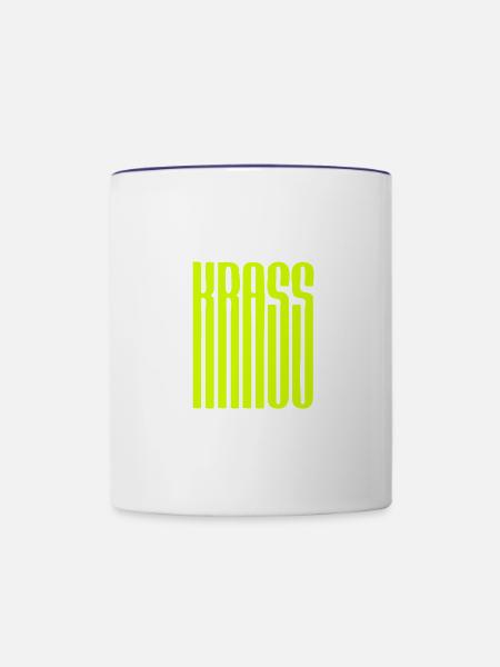 Krass - Tasse zweifarbig - Weiß/Kobaltblau