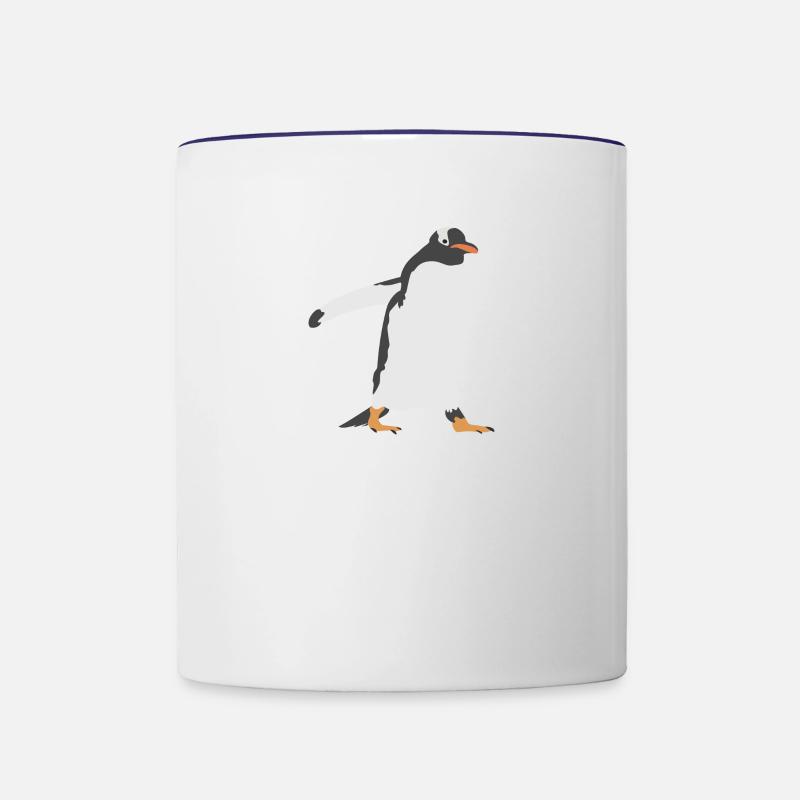 cute penguin - Contrasting Mug - white/cobalt blue