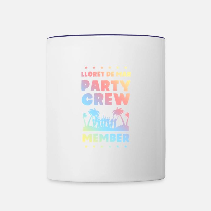 Lloret De Mar Party Crew - Mug contrasté - blanc/bleu cobalt