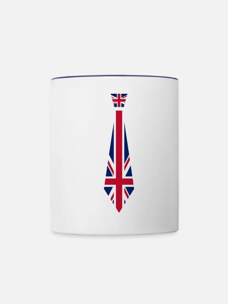 Krawatte Great Britain - Tasse zweifarbig - Weiß/Kobaltblau