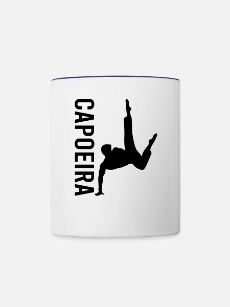 Capoeira Kampfsport - Tasse zweifarbig - Weiß/Kobaltblau