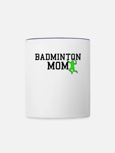 badminton mom - Tasse zweifarbig - Weiß/Kobaltblau