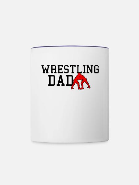 wrestling dad - Tasse zweifarbig - Weiß/Kobaltblau