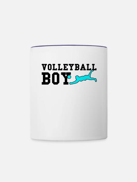 Volleyball boy - Tasse zweifarbig - Weiß/Kobaltblau