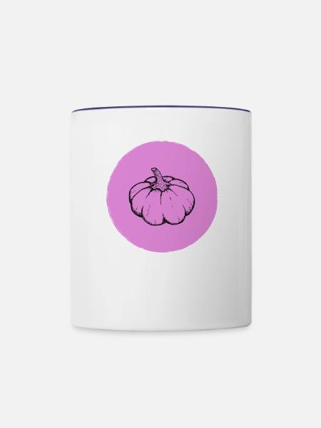 Kürbis - Tasse zweifarbig - Weiß/Kobaltblau