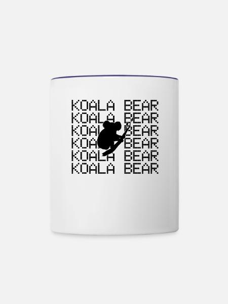 Koala Bär - Tasse zweifarbig - Weiß/Kobaltblau