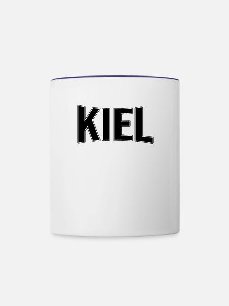 Kiel - Tasse zweifarbig - Weiß/Kobaltblau