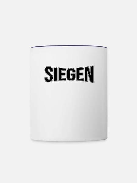 Siegen - Tasse zweifarbig - Weiß/Kobaltblau