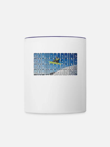 snowboarding - Tasse zweifarbig - Weiß/Kobaltblau
