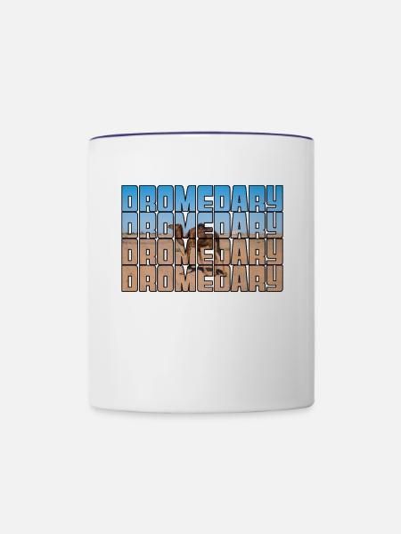 Dromedar - Tasse zweifarbig - Weiß/Kobaltblau