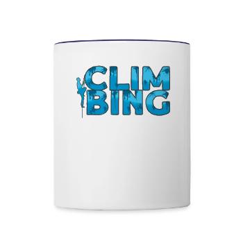 Climbing Extreme sport climbing - Contrasting Mug - white/cobalt blue - Front