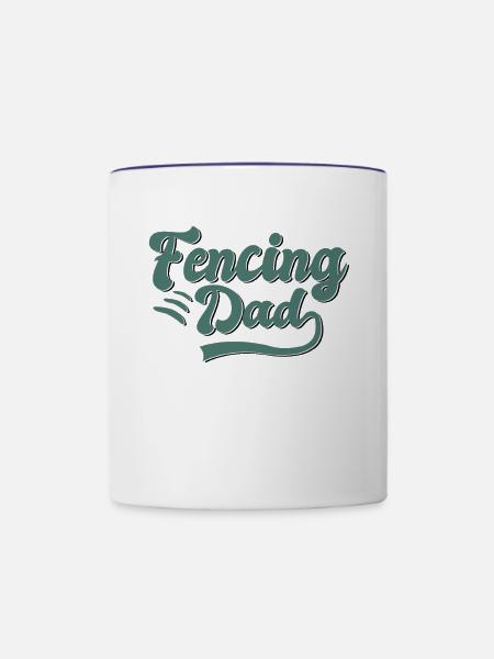 Fechten Papa Geschenk - Tasse zweifarbig - Weiß/Kobaltblau