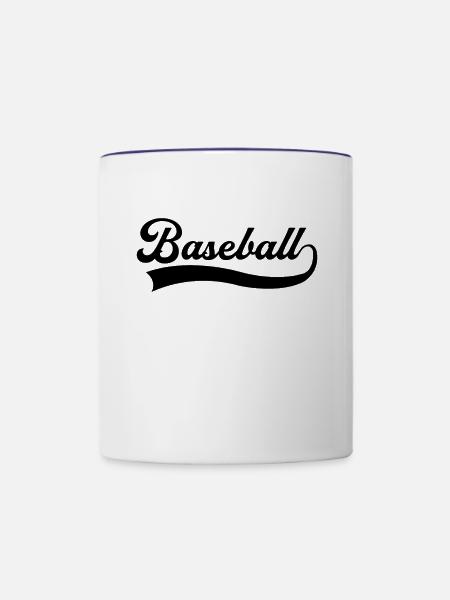 Baseball - Tasse zweifarbig - Weiß/Kobaltblau