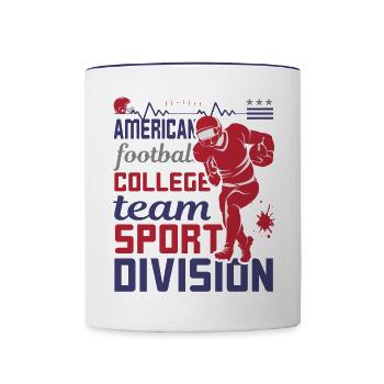 FoundLux, AMERICAN FOOTBALL COLLEGE team SPORT - Contrasting Mug - white/cobalt blue - Front