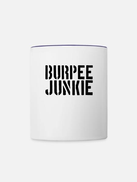 Burpee Junkie - Tasse zweifarbig - Weiß/Kobaltblau