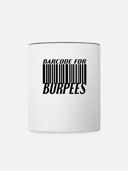 Burpee Barcode - Tasse zweifarbig - Weiß/Kobaltblau