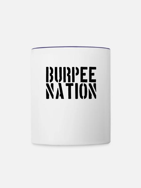 Burpee Nation - Tasse zweifarbig - Weiß/Kobaltblau