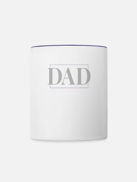 dad - Tasse zweifarbig - Weiß/Kobaltblau