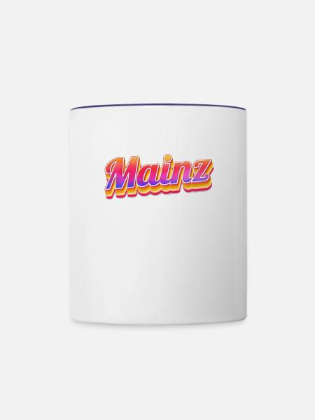 Mainzerin Mainzer Mainz - Tasse zweifarbig - Weiß/Kobaltblau