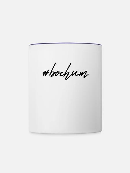 Bochum - Tasse zweifarbig - Weiß/Kobaltblau