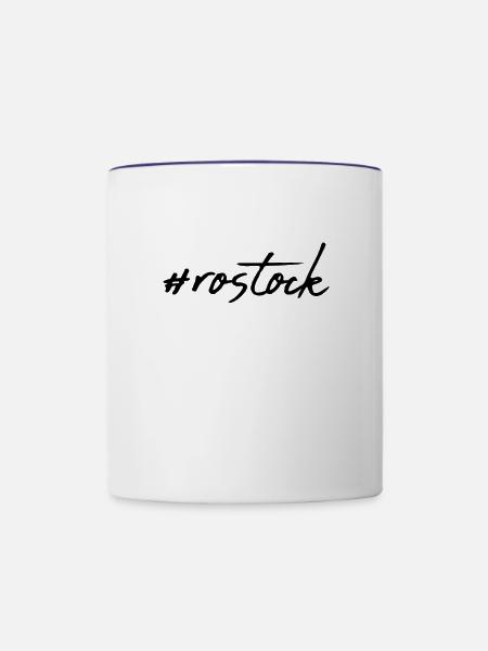Rostock - Tasse zweifarbig - Weiß/Kobaltblau