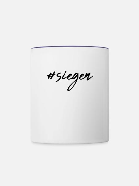 Siegen - Tasse zweifarbig - Weiß/Kobaltblau