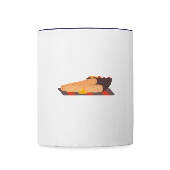 I'm sorry. Can't. Tequeños. On - Contrasting Mug - white/cobalt blue - Front