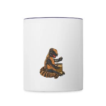 Crazy Uromastyx Whisperer - Contrasting Mug - white/cobalt blue - Front