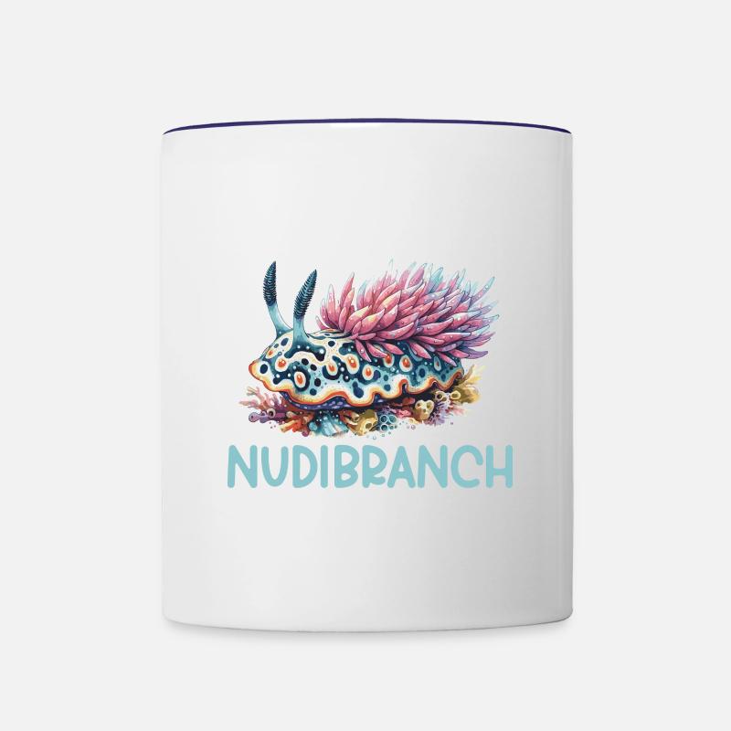 Nur Noch Eine Nacktschnecke, Das Verspreche Ich - Tasse zweifarbig - Weiß/Kobaltblau