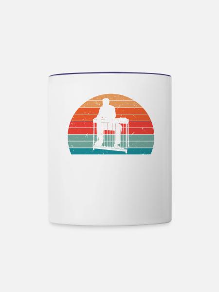 Ich Zerstöre Stille - Tasse zweifarbig - Weiß/Kobaltblau