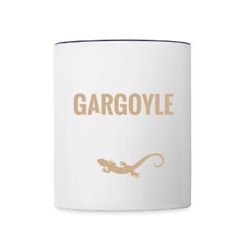 I love my gargoyle geckos - Contrasting Mug - white/cobalt blue - Front