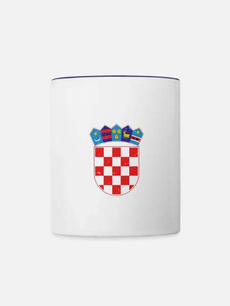 Rakija, Weil Sip Passiert - Tasse zweifarbig - Weiß/Kobaltblau