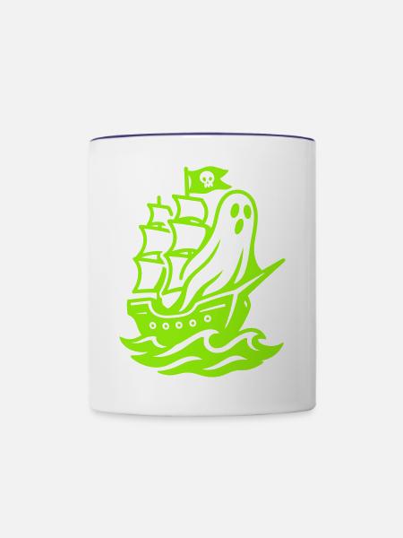 Ghostship Pop Art - Tasse zweifarbig - Weiß/Kobaltblau