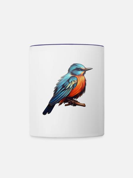 Kleiber - Tasse zweifarbig - Weiß/Kobaltblau