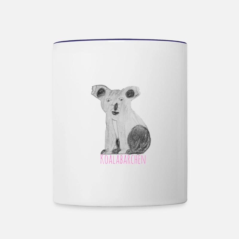 Koalabärchen - Tasse zweifarbig - Weiß/Kobaltblau