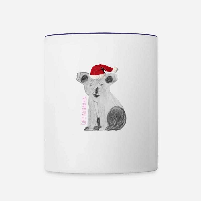 Christmasbärchen Koala - Tasse zweifarbig - Weiß/Kobaltblau