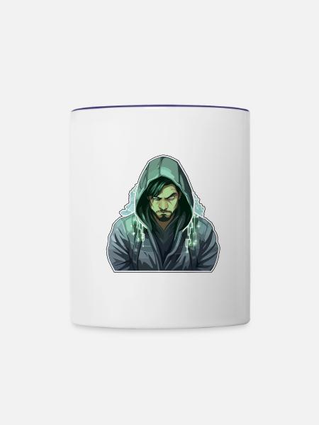 Ethical Hacker - Illustration - Tasse zweifarbig - Weiß/Kobaltblau