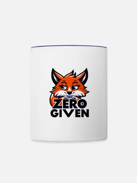 Zero Given - Fuchs Illustration - Tasse zweifarbig - Weiß/Kobaltblau