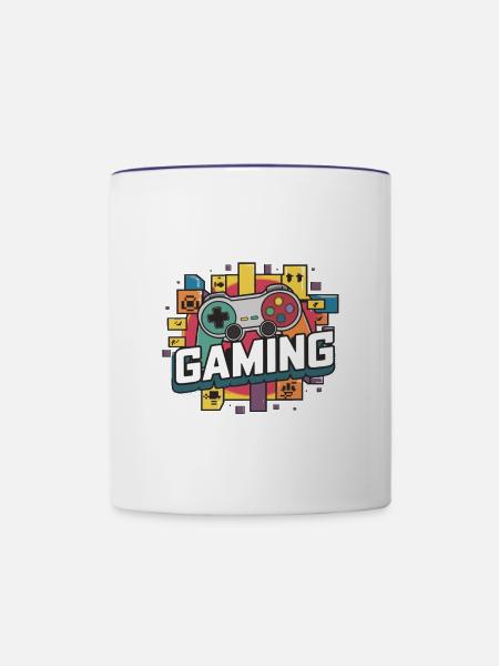 Gaming - Controller - Tasse zweifarbig - Weiß/Kobaltblau