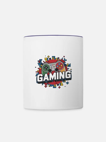 Gaming - Controller - Tasse zweifarbig - Weiß/Kobaltblau
