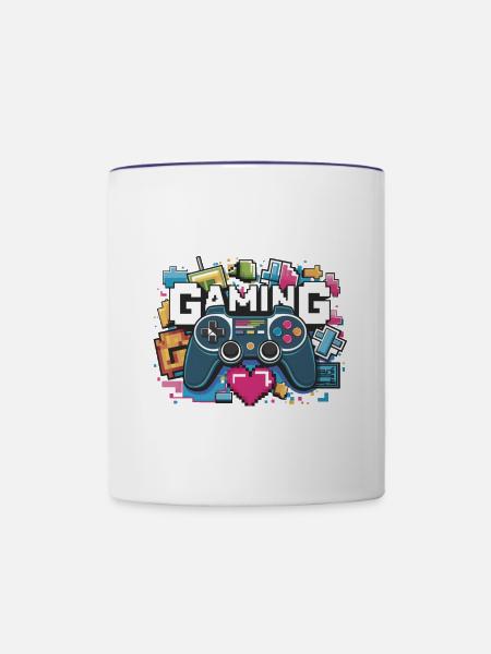 Gaming - Controller - Tasse zweifarbig - Weiß/Kobaltblau