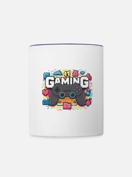 Gaming - Controller - Tasse zweifarbig - Weiß/Kobaltblau