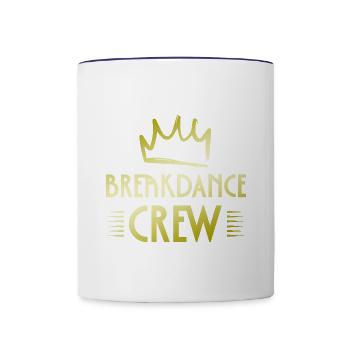 Équipe de breakdance - Mug contrasté - blanc/bleu cobalt - Devant