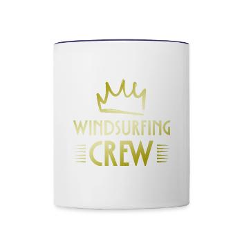 Équipage de planche à voile - Mug contrasté - blanc/bleu cobalt - Devant