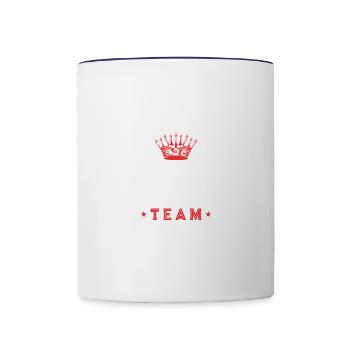 Équipe de fitness - Mug contrasté - blanc/bleu cobalt - Devant