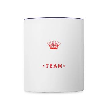 Equipe de voile - Mug contrasté - blanc/bleu cobalt - Devant