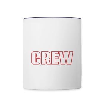 Équipe de football - Mug contrasté - blanc/bleu cobalt - Devant